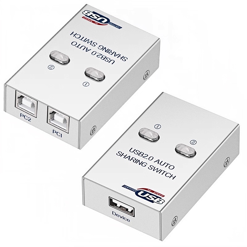 2-Port USB 2.0 Auto Sharing Switch Hub with CD Driver – For Printer, Scanner, Keyboard, and More - Image 5