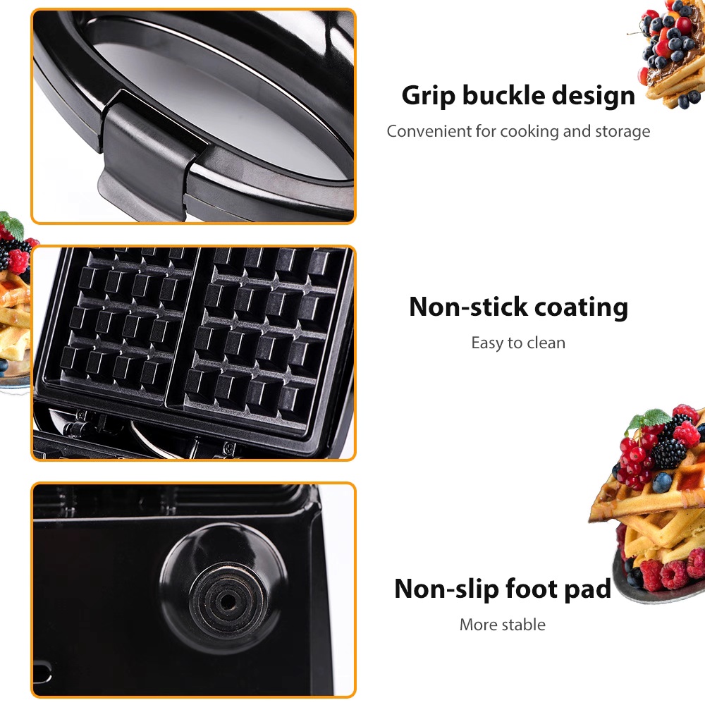 6-in-1 Sandwich Maker & Waffle Machine – Multi-Function Breakfast Toaster Grill - Image 5