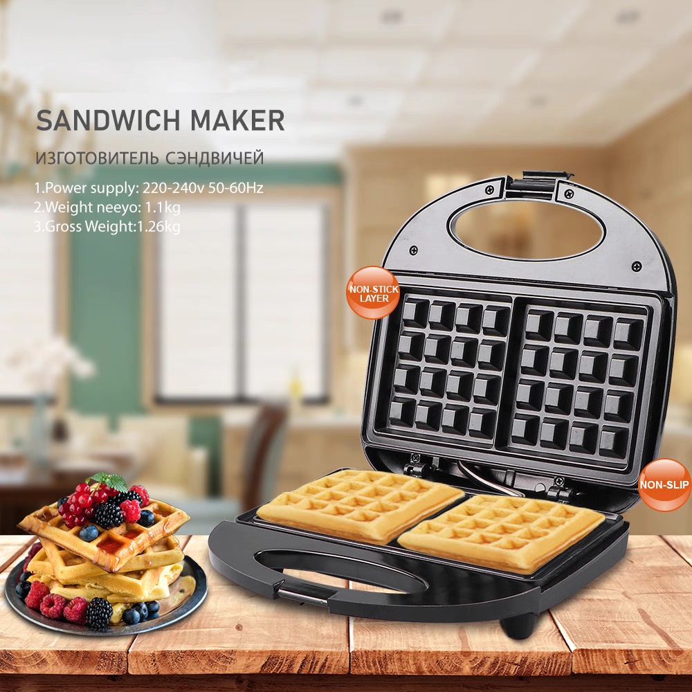 6-in-1 Sandwich Maker & Waffle Machine – Multi-Function Breakfast Toaster Grill - Image 6