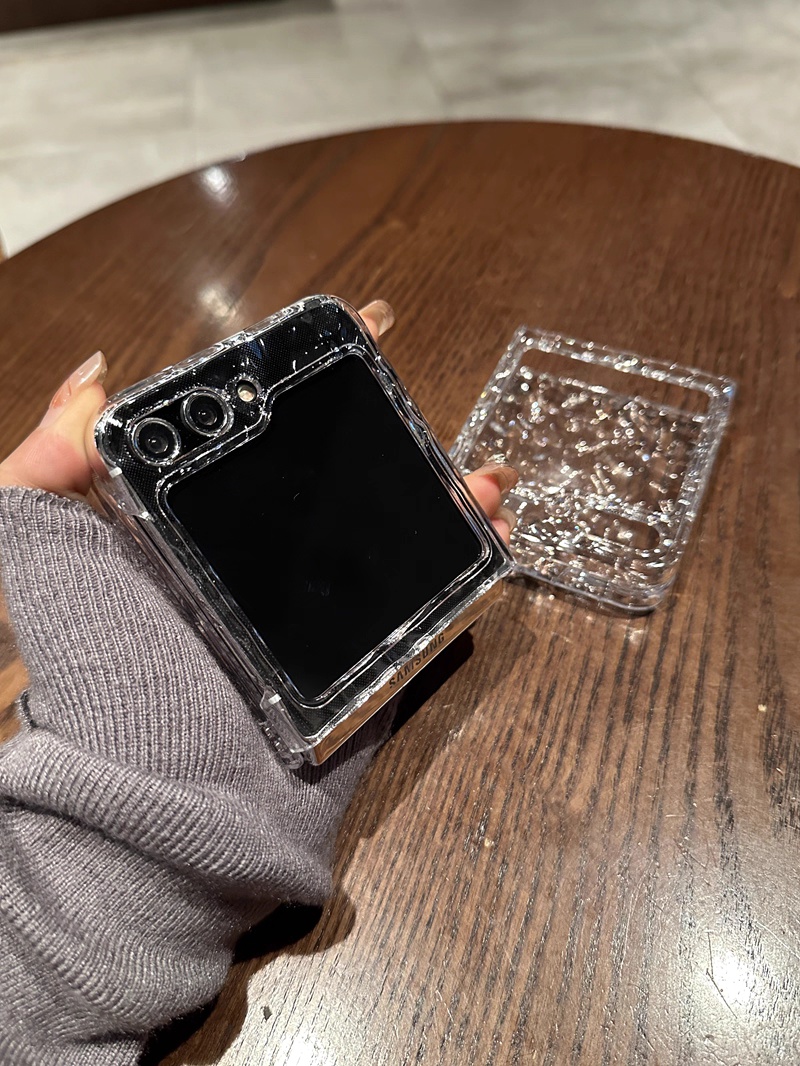Samsung Galaxy Z Flip 5 Transparent Wave Pattern Phone Case - Image 2