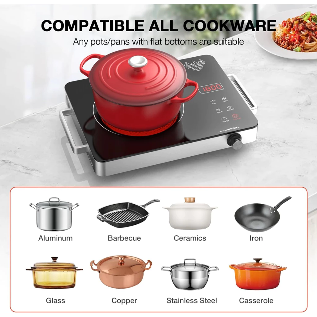 TOSHIBA 3500W Multifunction Infrared Electric Ceramic Heater – High-Power Cooktop with Intelligent Hot Pot Stove Function - Image 6