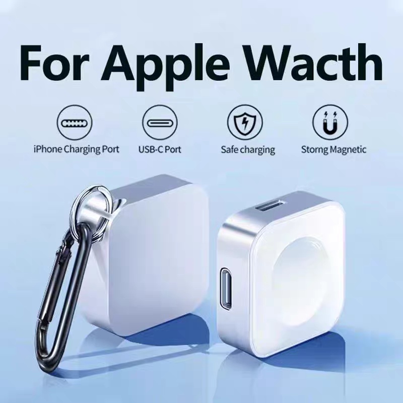 Portable Wireless Watch Charger – Dual Interface (Type-C & 8-Pin)