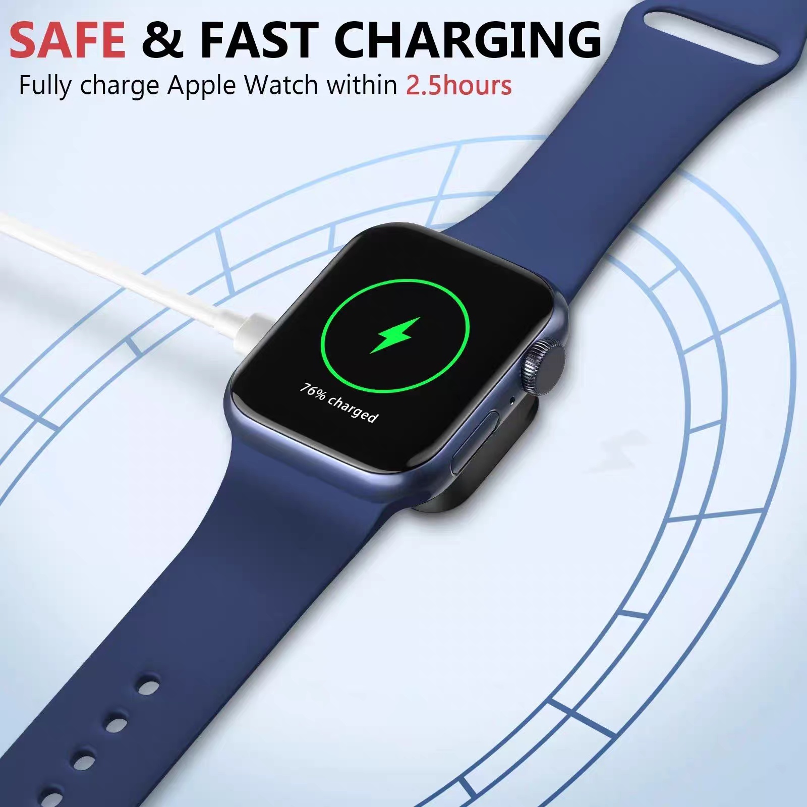 Portable Wireless Watch Charger – Dual Interface (Type-C & 8-Pin) - Image 3