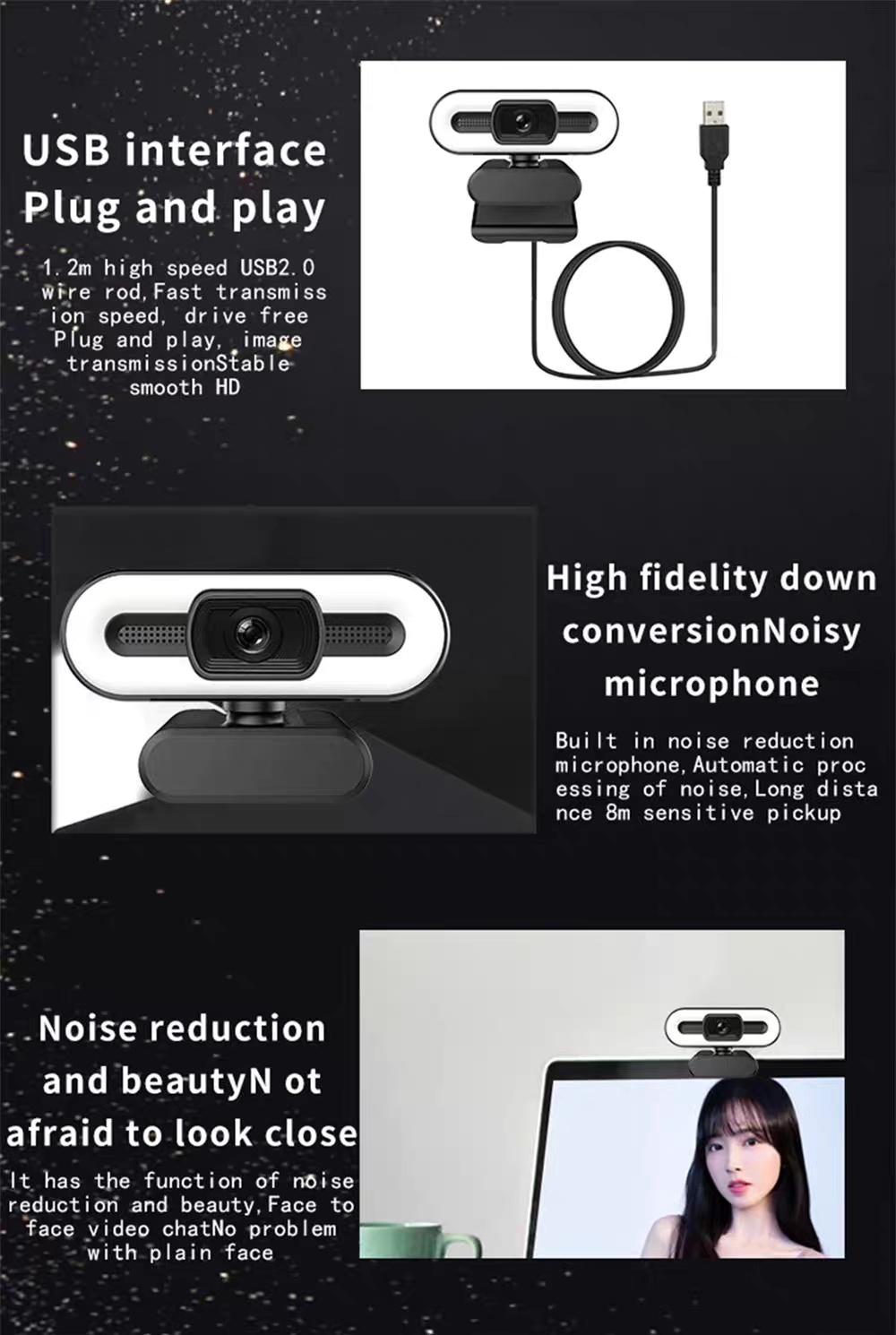 Portable Full HD 1080P / 2K / 4K Webcam – Auto Focus USB Camera for PC & Laptop - Image 9