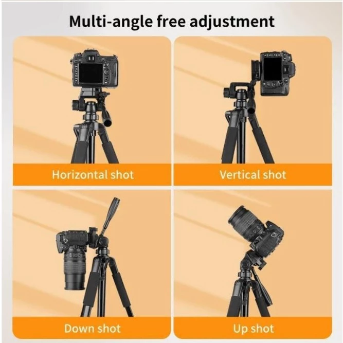 【ALUMINUM】Tripod Stand – 55–160cm Adjustable Height | Premium Alloy | Lightweight & Stable for Phone/Camera - Image 4