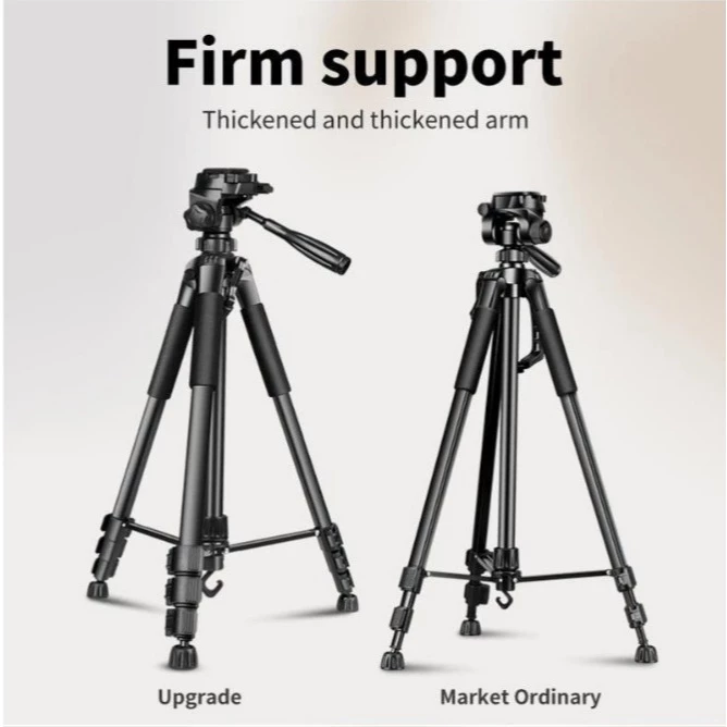 【ALUMINUM】Tripod Stand – 55–160cm Adjustable Height | Premium Alloy | Lightweight & Stable for Phone/Camera - Image 6