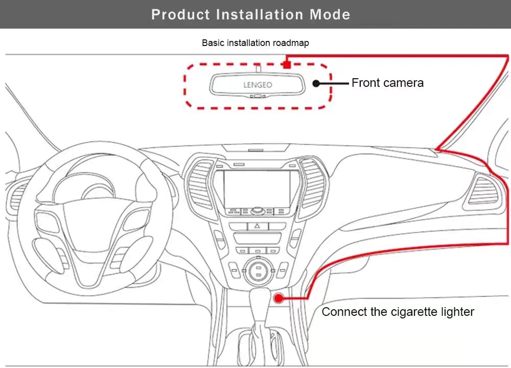 3-Channel Dash Cam – Front, Inside & Rear Car Camera - Image 10