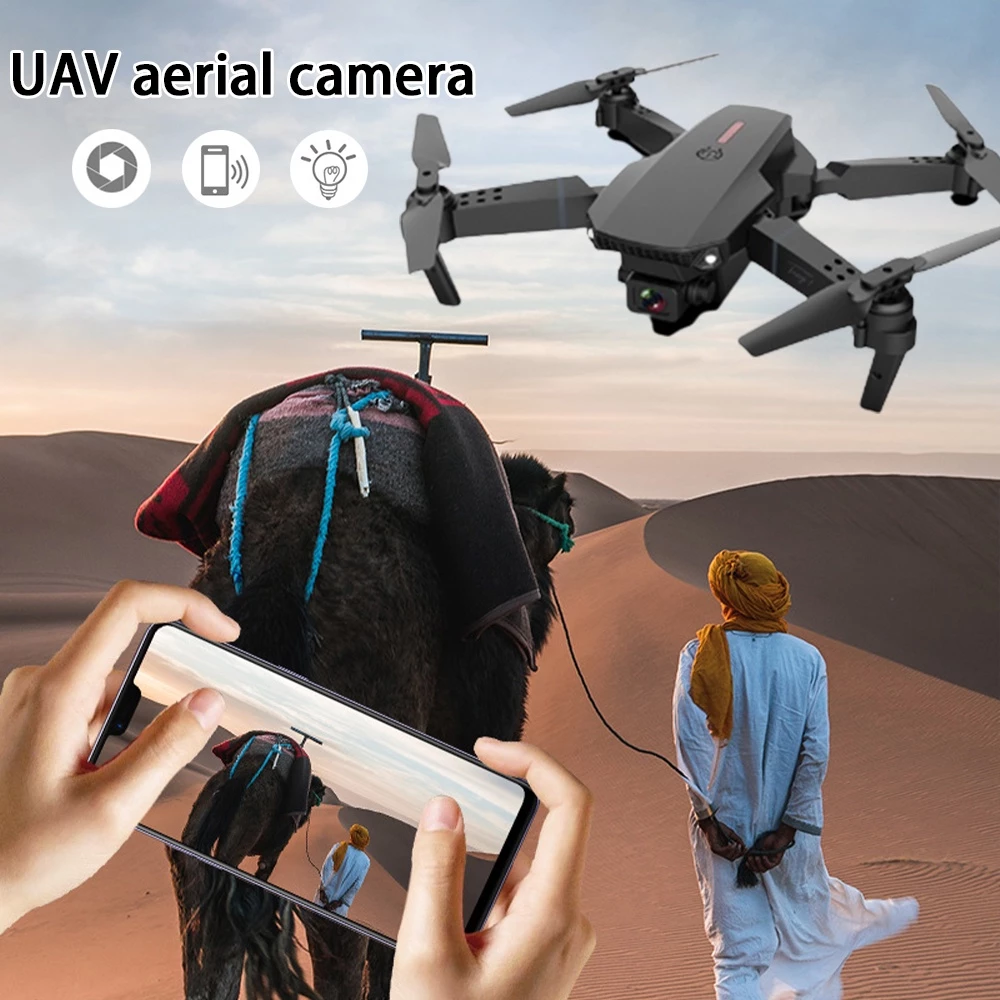 E88 Foldable RC Quadcopter Drone – 4K HD Camera | WiFi FPV | Altitude Hold | Follow Mode - Image 3