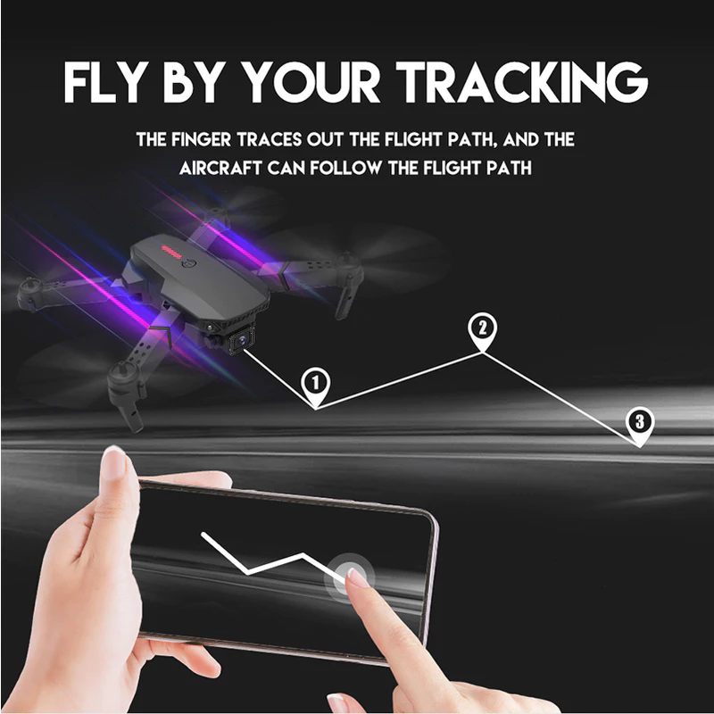 E88 Foldable RC Quadcopter Drone – 4K HD Camera | WiFi FPV | Altitude Hold | Follow Mode - Image 5