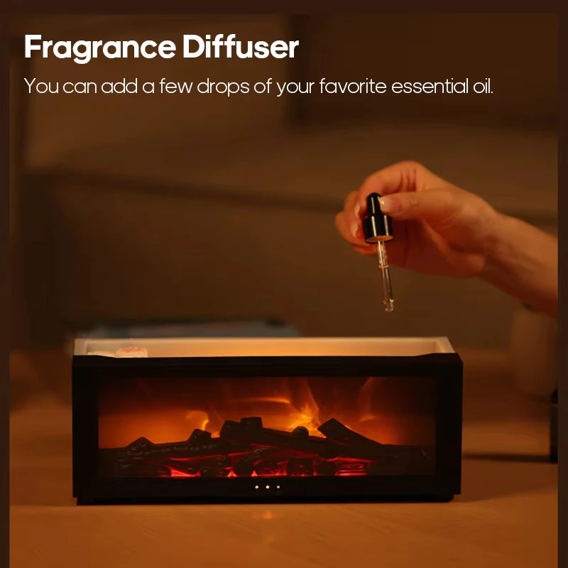 Creative Fireplace Flame Air Humidifier with LED & Remote - Image 7