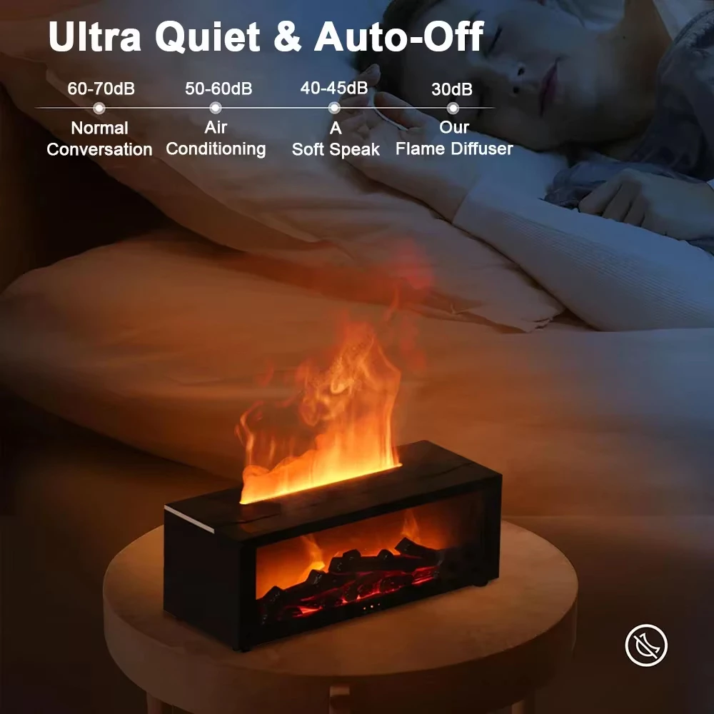 Creative Fireplace Flame Air Humidifier with LED & Remote - Image 8