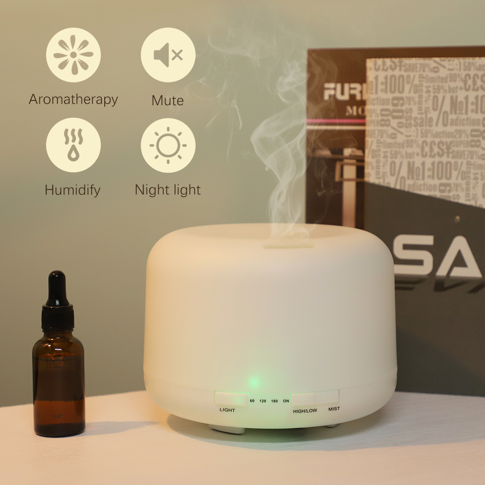 500ML Air Humidifier & Essential Oil Diffuser – Cool Mist Aroma Diffuser for Home, Office & Bedroom - Image 3