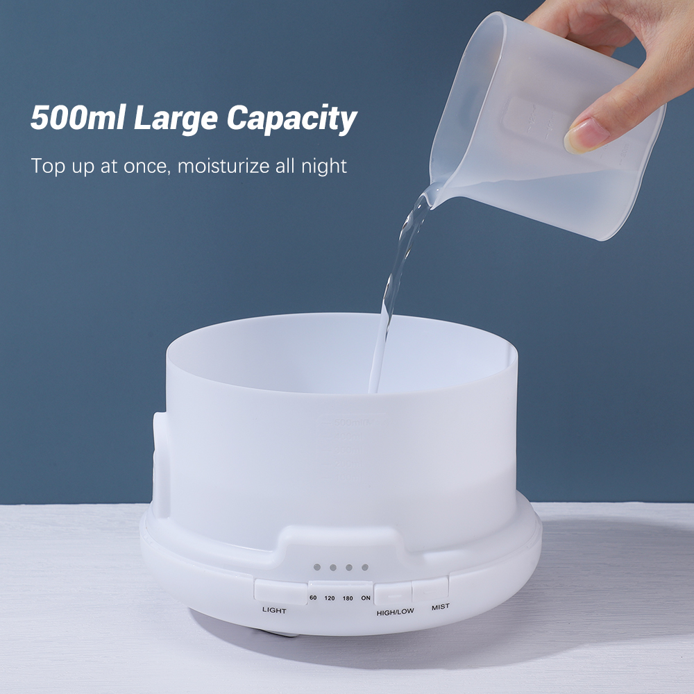 500ML Air Humidifier & Essential Oil Diffuser – Cool Mist Aroma Diffuser for Home, Office & Bedroom - Image 5