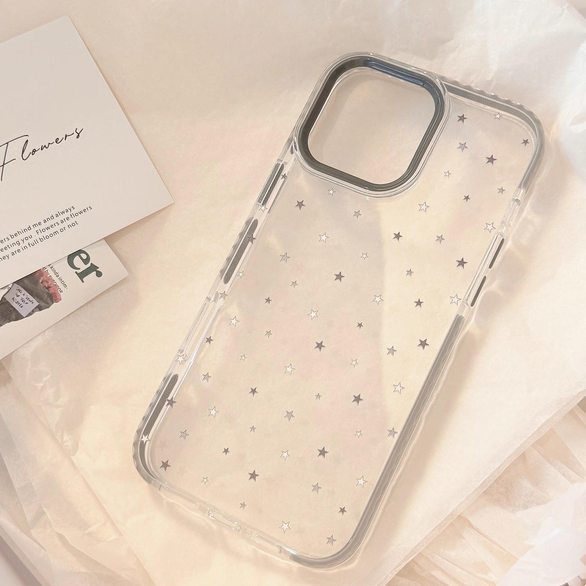 IPhone 14 Pro Max Grey Star Graffiti Phone Case