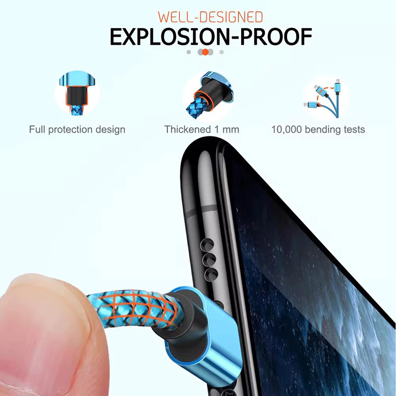 Quick Charge USB Cable for iPhone & iPad – 2m Data Charger Cord for iPhone 15, 14, 13, 12, 11 Pro Max, XS, XR, 8, 7, 6, SE 2 & More - Image 3