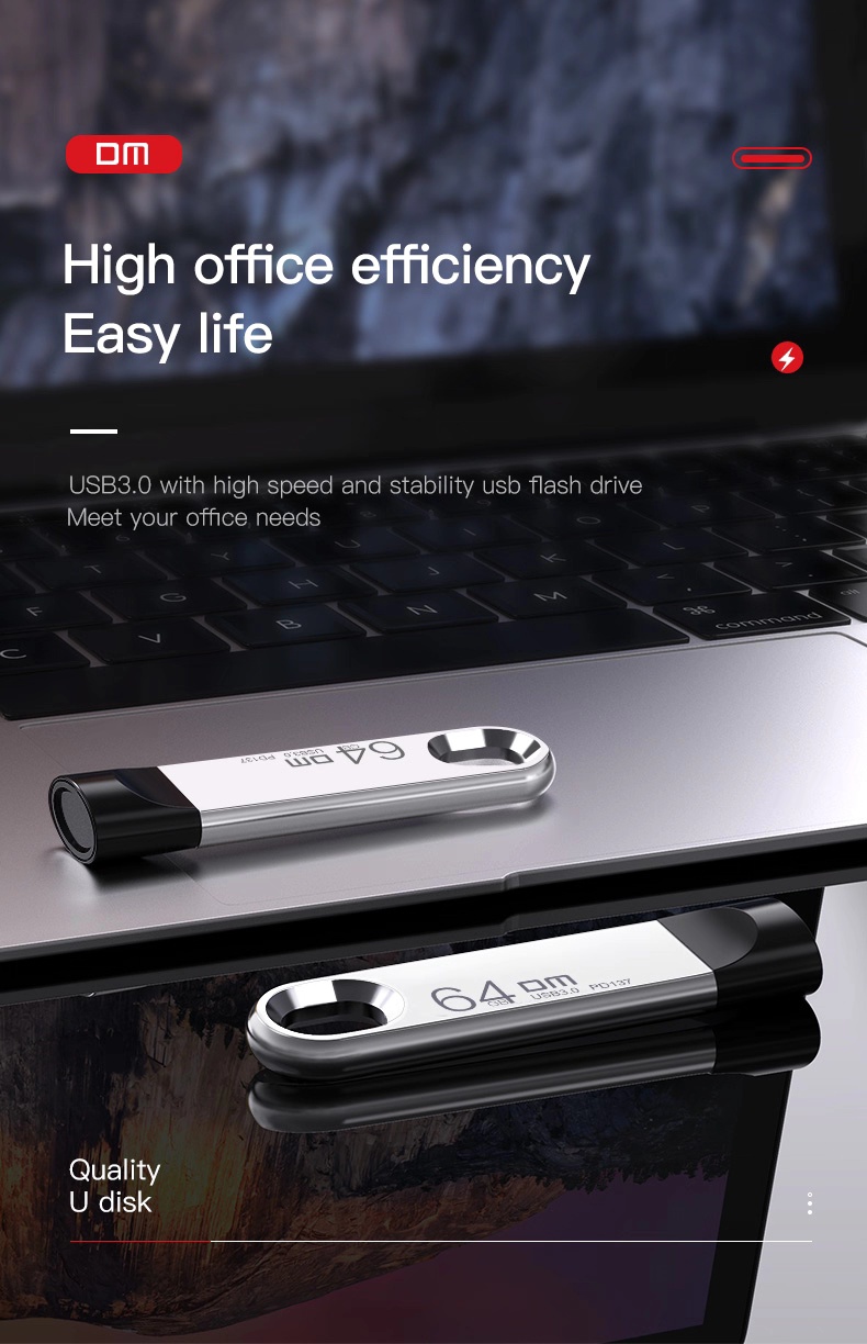 New USB Flash Drive 128GB – Metal Pendrive | USB 3.0 High-Speed Memory Stick - Image 2
