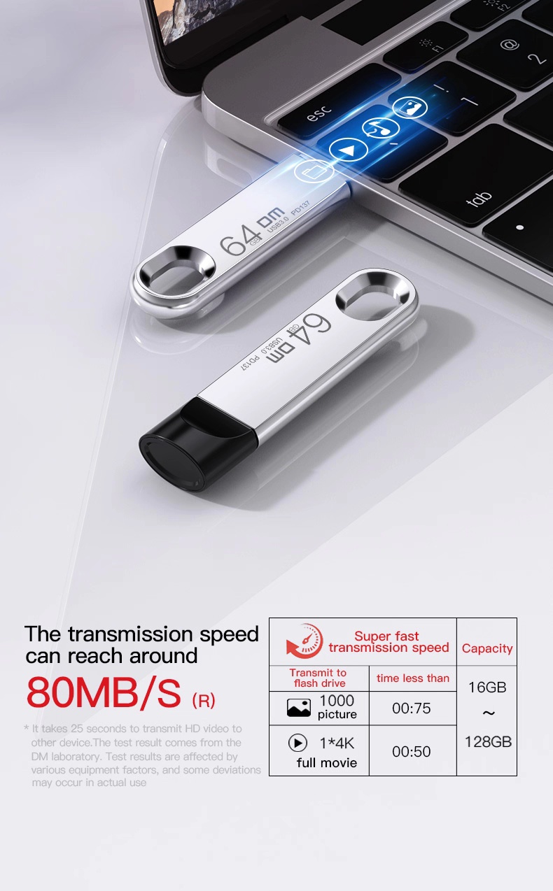 New USB Flash Drive 128GB – Metal Pendrive | USB 3.0 High-Speed Memory Stick - Image 6