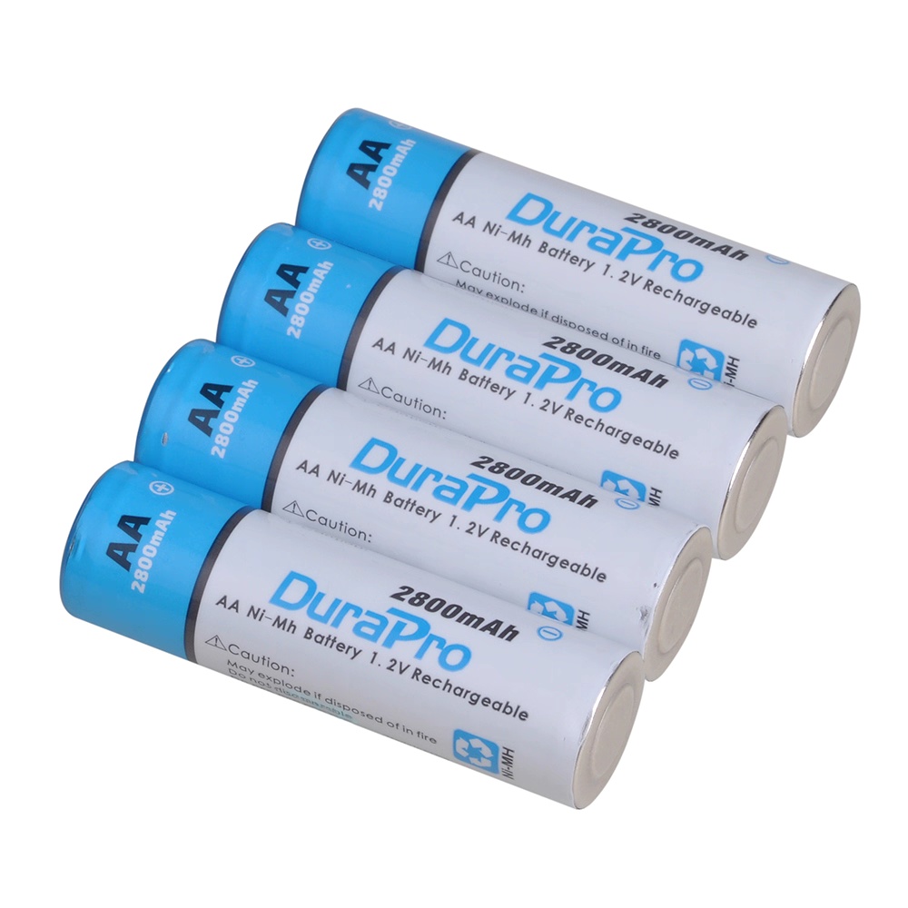 DuraPro Rechargeable Battery Set – 2800mAh AA + 1100mAh AAA Ni-MH Batteries - Image 3