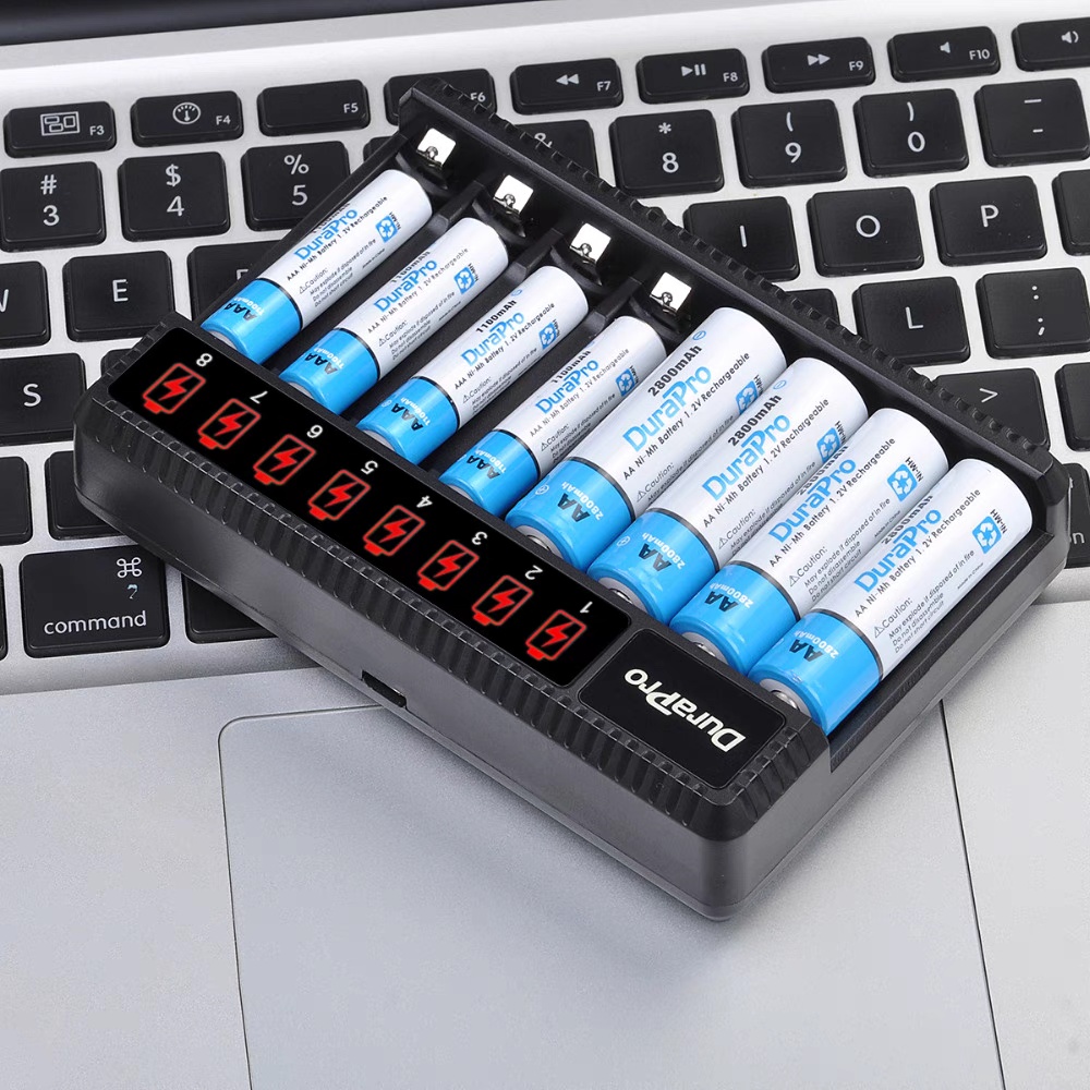 DuraPro Rechargeable Battery Set – 2800mAh AA + 1100mAh AAA Ni-MH Batteries - Image 4