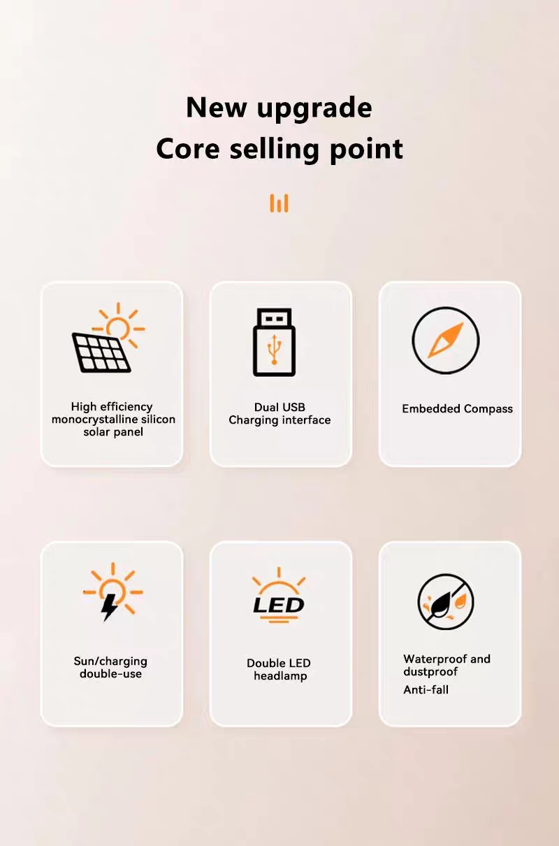 10000mAh Solar Power Bank – Perfect for Outdoor, Fishing, Camping & Emergency Use - Image 3