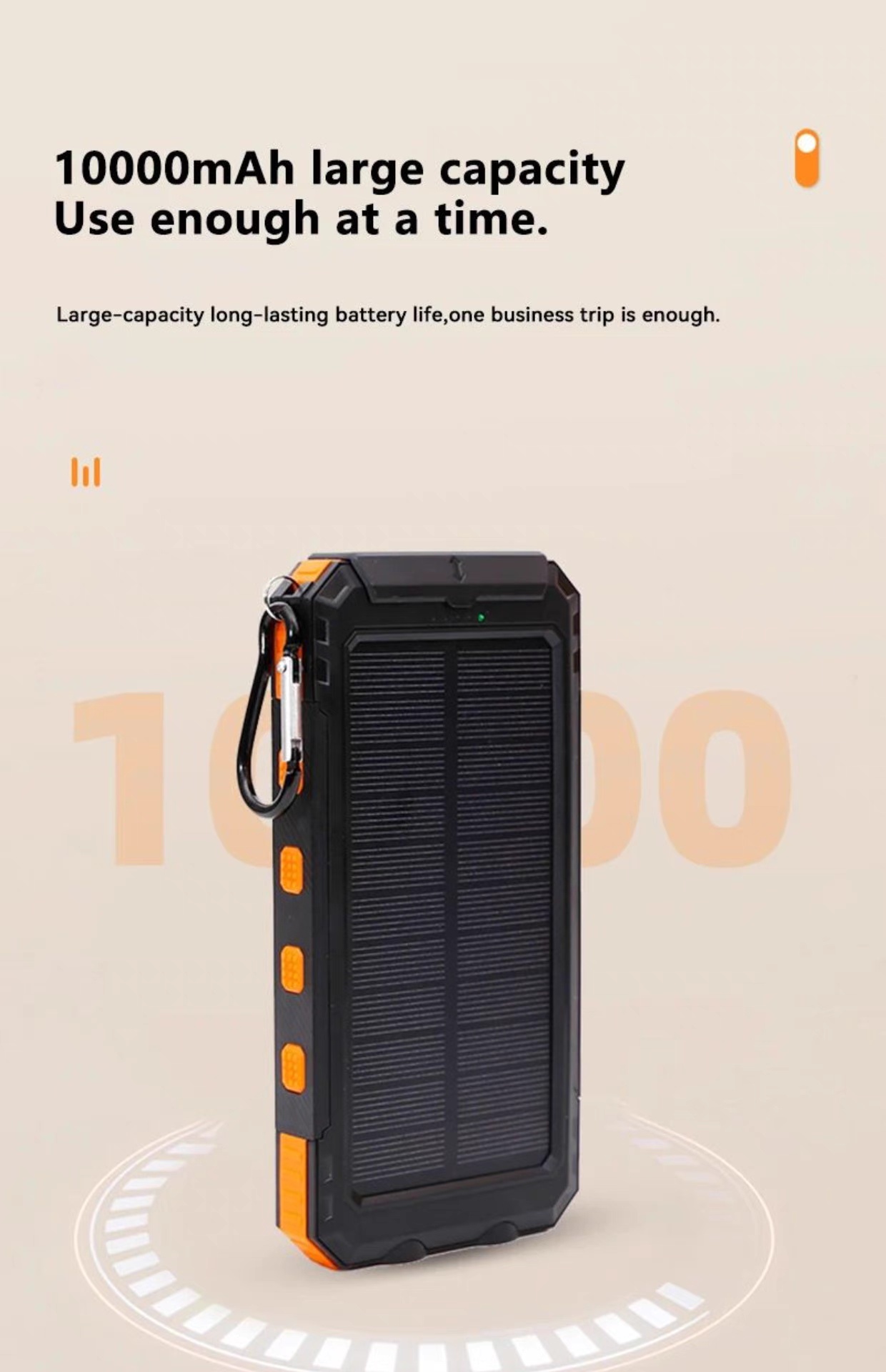 10000mAh Solar Power Bank – Perfect for Outdoor, Fishing, Camping & Emergency Use - Image 5