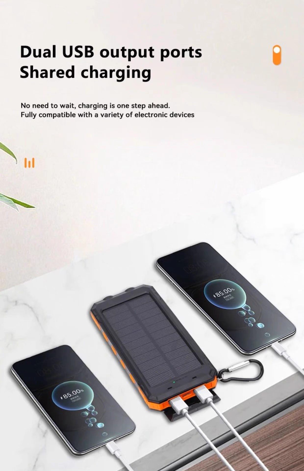 10000mAh Solar Power Bank – Perfect for Outdoor, Fishing, Camping & Emergency Use - Image 7