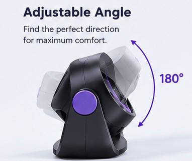 Mini USB Rechargeable Desktop Circular Fan – 3 Speed Portable Cooling Fan with LED Display - Image 4