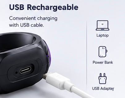 Mini USB Rechargeable Desktop Circular Fan – 3 Speed Portable Cooling Fan with LED Display - Image 6