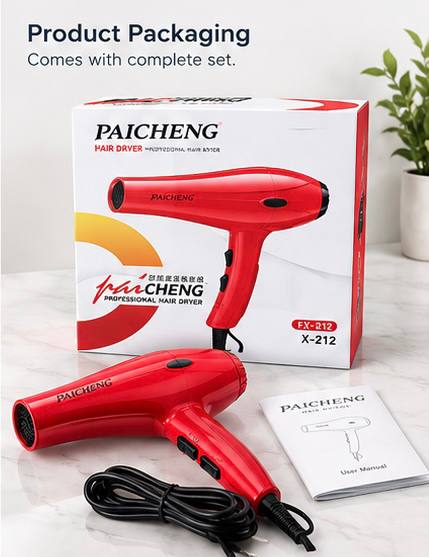 PAICHENG Professional Hair Dryer X-212 – Fast Drying Lightweight Hair Dryer - Image 3